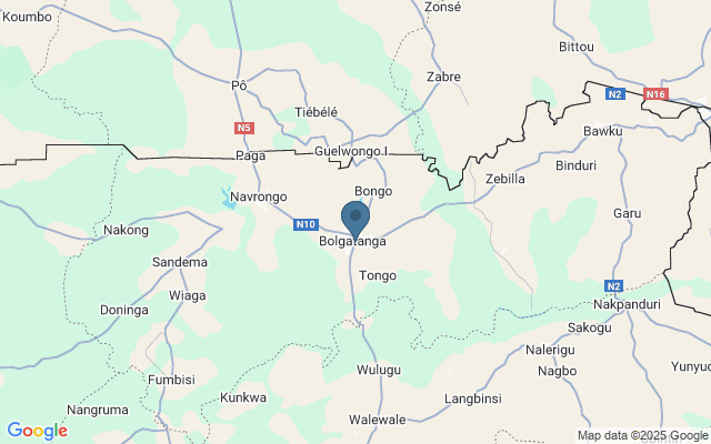 Kaart met locatie Markt Bolgatanga